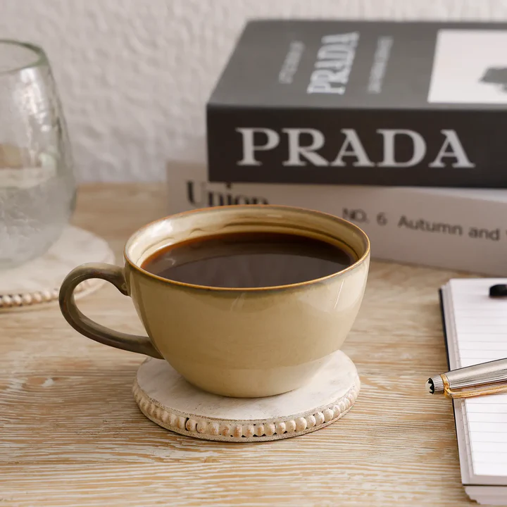 Decorative Multi-Purpose Square Coasters – Handmade Wood Coasters for Tea, Coffee, Candles & Table Protection (Set of 4)