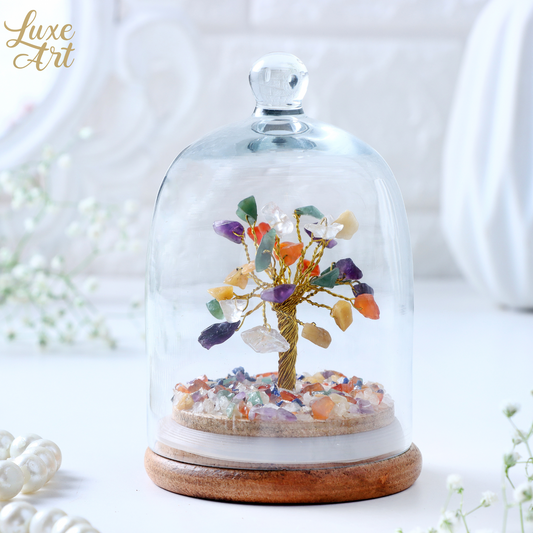 7 Chakra Gemstone Crystal Wish Tree Dome