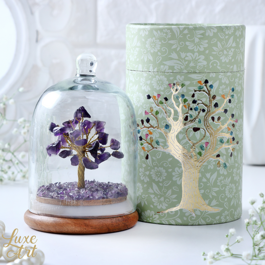 Amethyst Crystal Wish Tree Dome