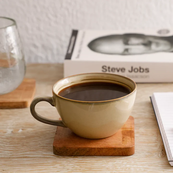 Decorative Multi-Purpose Wooden Coasters (Set of 4) – Handmade Natural Wood Drink Coasters for Tea, Coffee & Table Protection