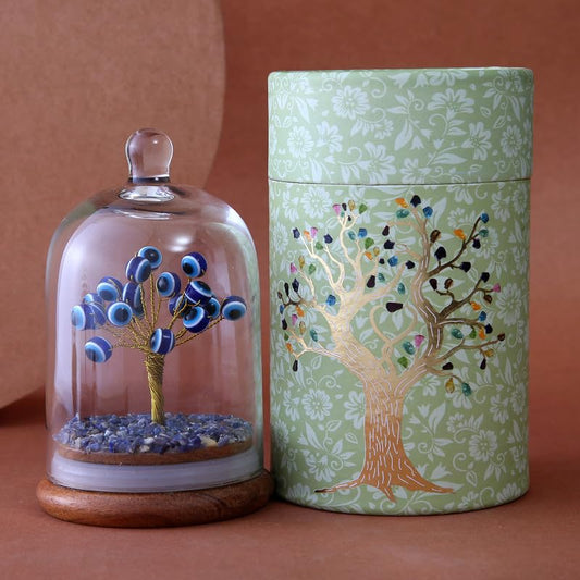 Evil Eye Protection Crystal Tree Dome